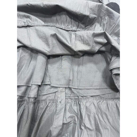 Anthropologie Midi Shirt Dress Black Pleated Cotton Preppy Retro Boho Medium NWT - Picture 11 of 14